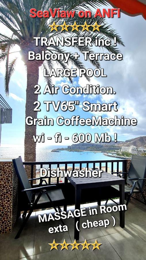 Deluxe Seaview-Sunsets !Transfe-R Inc! Pool,2Aircond,2Tv65",600Mb Dishwasher,,2 Beaches,Anfi-View Apartment Patalavaca Exterior photo